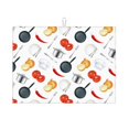 thumbnail image 1 of Dish Drying Mat, kitchen utensils Pattern Highly Absorbent Microfiber Drying Mat Kitchen Counter or Sink Drawer Liner, 16x18 Kitchen Drying Mat Coffee Mat Kitchen Essentials, 1 of 7
