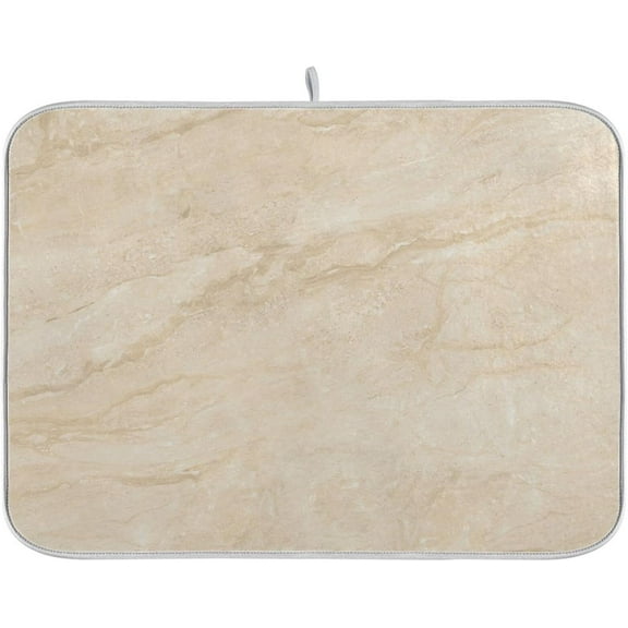Dish Drying Mats Drying Matt for Kitchen Counter Sink Dishes Natural White Marble Texture Microfiber Dish Drying Pad 16 x 18 Inches
