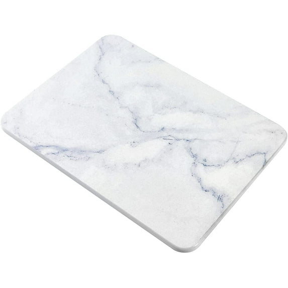 Dish Drying Mats for Kitchen Counter.Ultra Absorbent.Non-Slip.Heat Resistant Mat Kitchen Gadgets.Stone Dish DrainerDrying Mats.,Rack Tableware Mat.(12x8inch.White Marble)