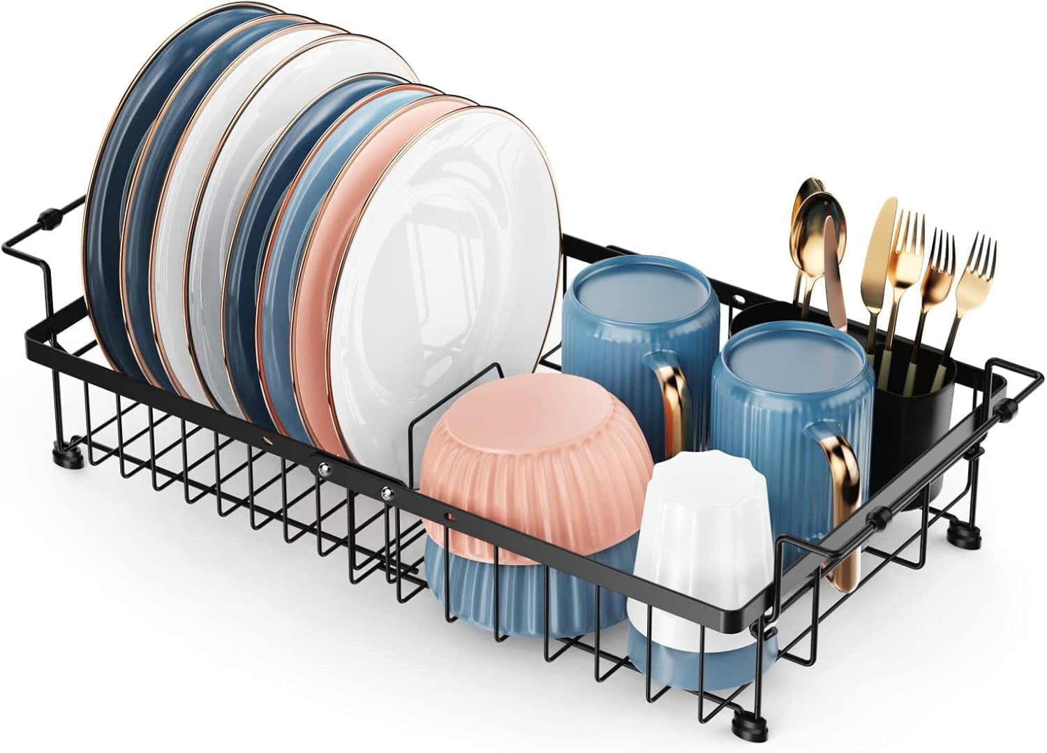 Diash Rack Sizes Dish Drying Rack - 3 Sizes Adjustable Large Dish Rack (16.9'',18.7'',20 ...