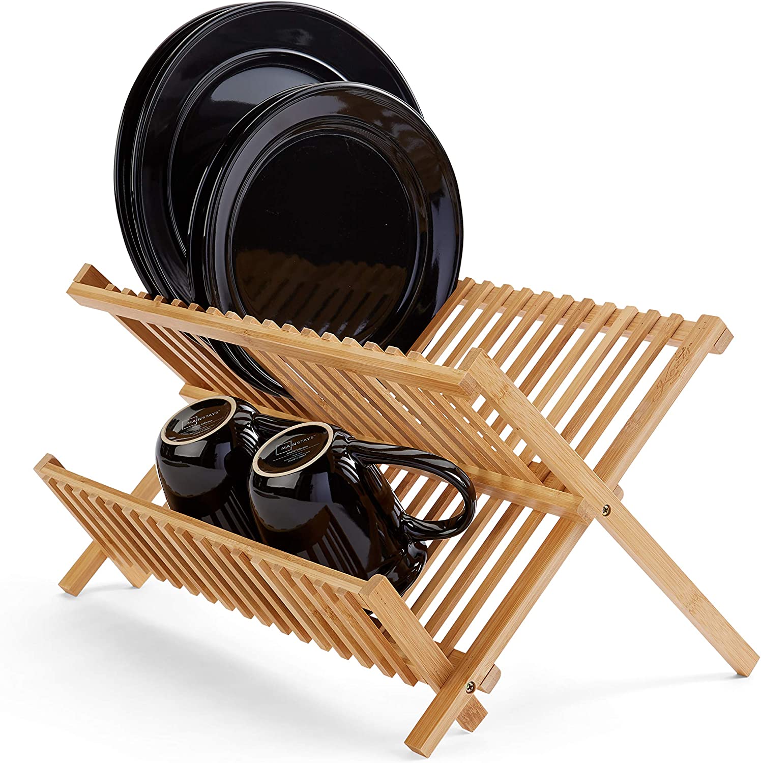 Dish Drying Rack Bamboo Dish Rack Plate Rack Collapsible Dish Drainer