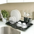 thumbnail image 1 of Dish Drying Rack Black with Sloping Tray and Utensil Holder for Kitchen Counter, 1 of 6