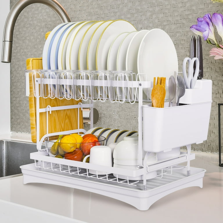 Dish Drying Rack for Countertop Rustproof Space-Saving