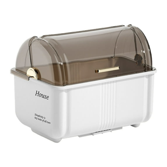 Dish Drying Rack with Cover & Drainboard Drying Rack, for Plate Cup Bottle Tray Bowls Drawer Type Bowl Dryer Rack with Lid for Kitchen Cutlery Storage