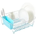 thumbnail image 1 of Dish Drying Rack & Cutlery Holder 2 Piece Set - Compact Sink-Fitting Dish Drainer with Rubberized Undercoating, Space-Saving Kitchen Organizer for Plates, Cups, Bowls & Utensils In Sink, 1 of 6