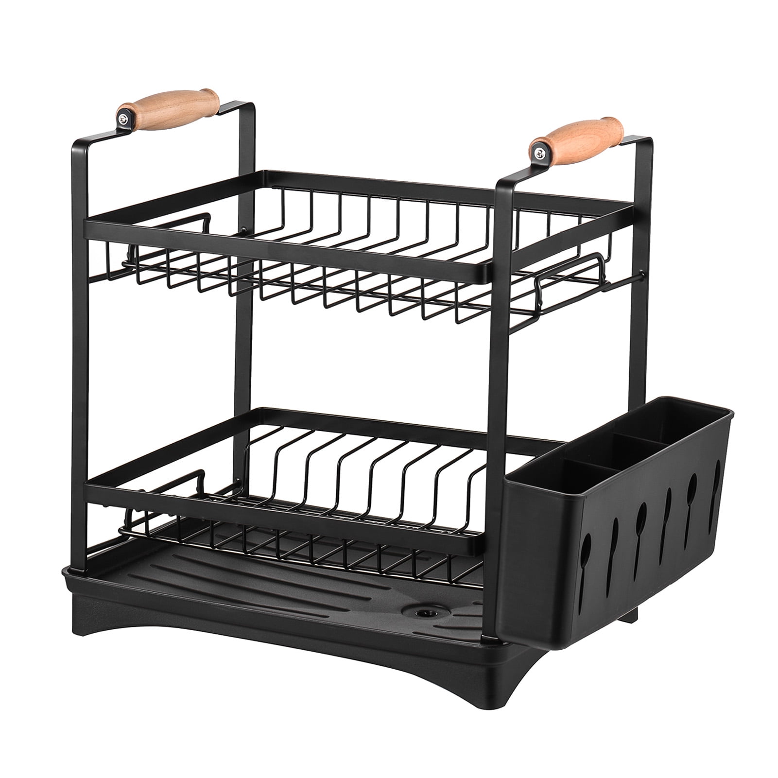 Dish Drying Rack Dish Drainer Set 3 Tier Dish Racks With Detachable Drainboard Chopstick Rack