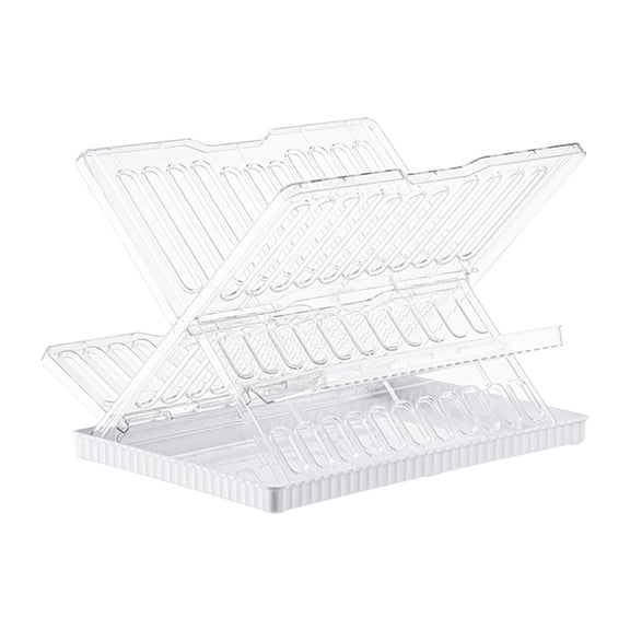 Dish Drying Rack Dish Rack and Drainaboard W/drain Tray Dish Strainers Dish Drainer Rack Foldable Dish Rack for Kitchen Counter Cafe Cabinet