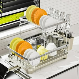 DODOING 2-Tier Drying Rack Kitchen Dish Drying Rack Dish Drying