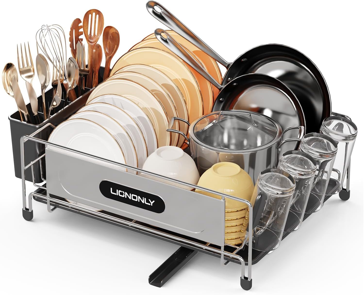 Dish Drying Rack, Kitchen Counter Dish Racks, 304 Stainless Steel ...