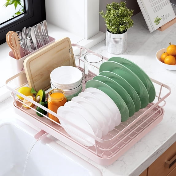 Dish Drying Rack for Kitchen Counter, Stainless Steel Sink Organization ...