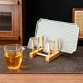 thumbnail image 1 of Dish Drying Rack for Kitchen, Ladder Wooden Utensil Rack, Plates Cutting Board Drying Rack, Kitchen Countertop Display Rack, Cabinet Storage Rack, Holds Cups, Books, Plates, Khaki, 1 of 6