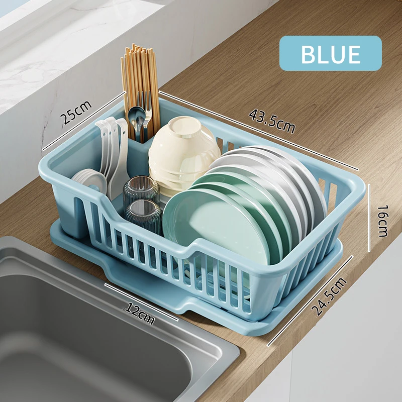 Tableware Draining Racks Dish Drying Rack Kitchen Utensils Drainer Rack with Drain Board ...
