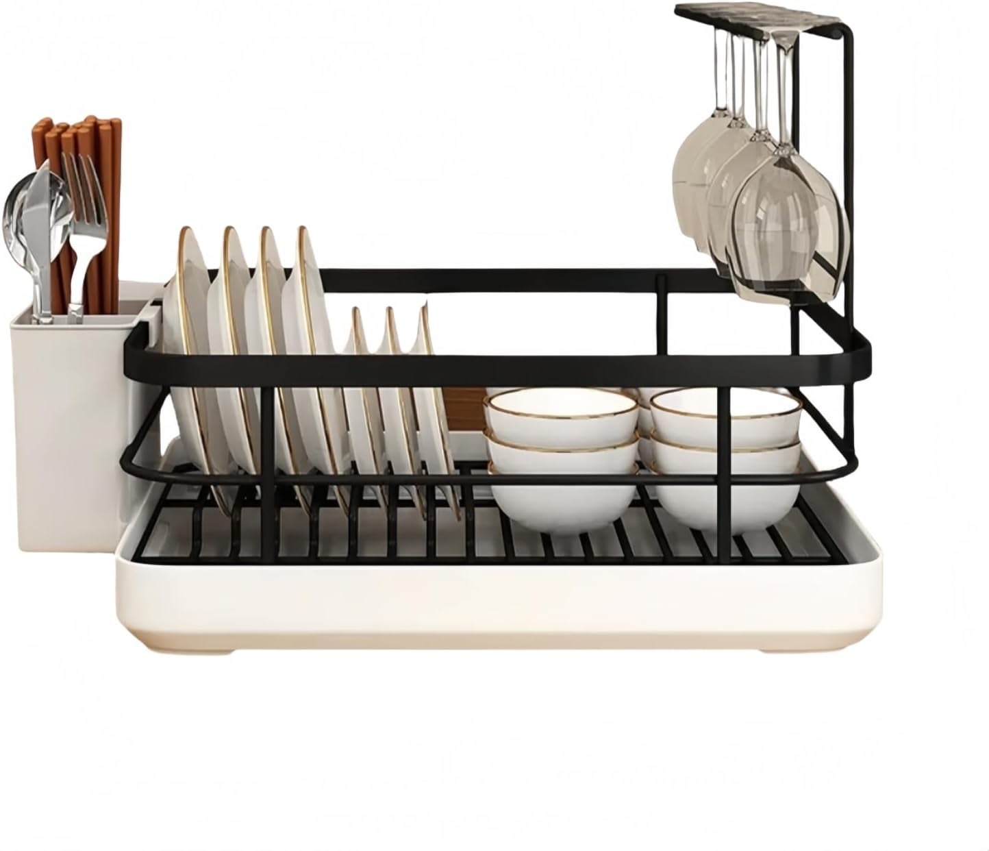 Dish Drying Rack:Multifunctional Kitchen Utensil Holder with Dish Rack ...
