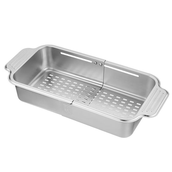 Dish Drying Rack Retractable Drain Basket for Vegetable, Fruit, Tableware