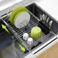 thumbnail image 1 of Dish Drying Rack in Sink, Expandable Stainless Steel Dish Drainers for Kitchen Counter, Dish Dryer Rack for Inside Sink, Over The Sink Dish Racks with Utensil Holder, Silver, 1 of 10