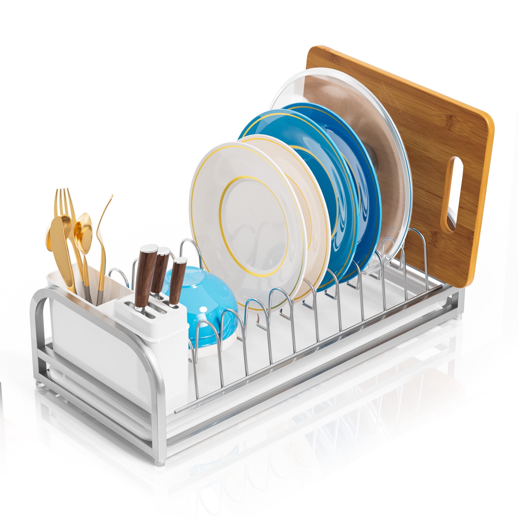 Dish Drying Rack for Small Kitchen Counter, 304 Stainless Steel Small ...