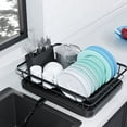thumbnail image 1 of Dish Drying Rack- Space-Saving Dish Rack, Dish Racks for Kitchen Counter, Durable Stainless Steel Kitchen Drying Rack with a Cutlery Holder, Drying Rack for Dishes, Knives, Spoons, and Forks, 1 of 7