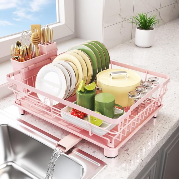Removable Dish Rack Dish Drying Rack - Space Saving Dish Rack - Dish Racks for Kitchen ...