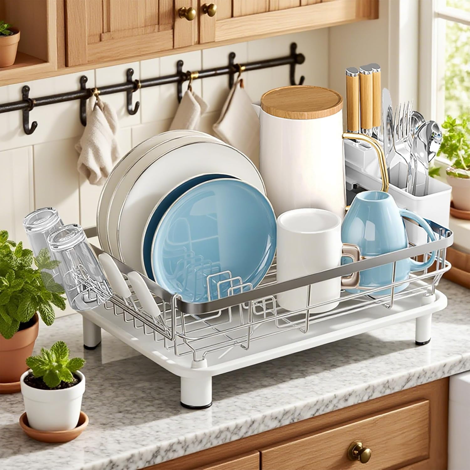 Dish Drying Rack - Stainless Dish Rack, Dish Racks for Kitchen Counter ...