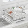 thumbnail image 1 of Dish Drying Rack  Stainless Steel Dish Rack With Drainboard,Space Spaving Auto-Draining Drying Racks For Kitchen Counter,Large Capacity Dish Racks For Bowls, Cups, Dish Drainer, 1 of 8