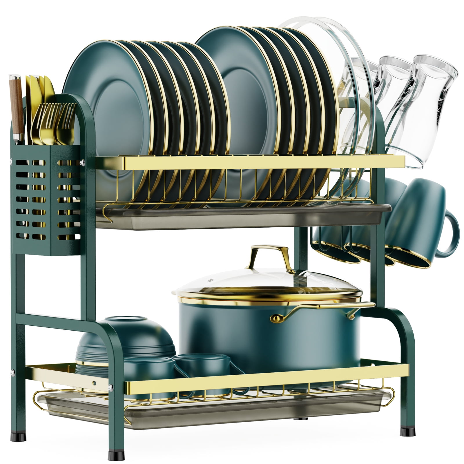 https://i5.walmartimages.com/seo/Dish-Drying-Rack-iSPECLE-2-Tier-Dish-Racks-with-Water-Tray-Cup-Utensil-Holder-for-Kitchen-Home-Dark-Green_7e94b3c0-02f2-4a48-bde4-069983c2c921.19553245313770ef9aadb66b0d7ad0de.jpeg