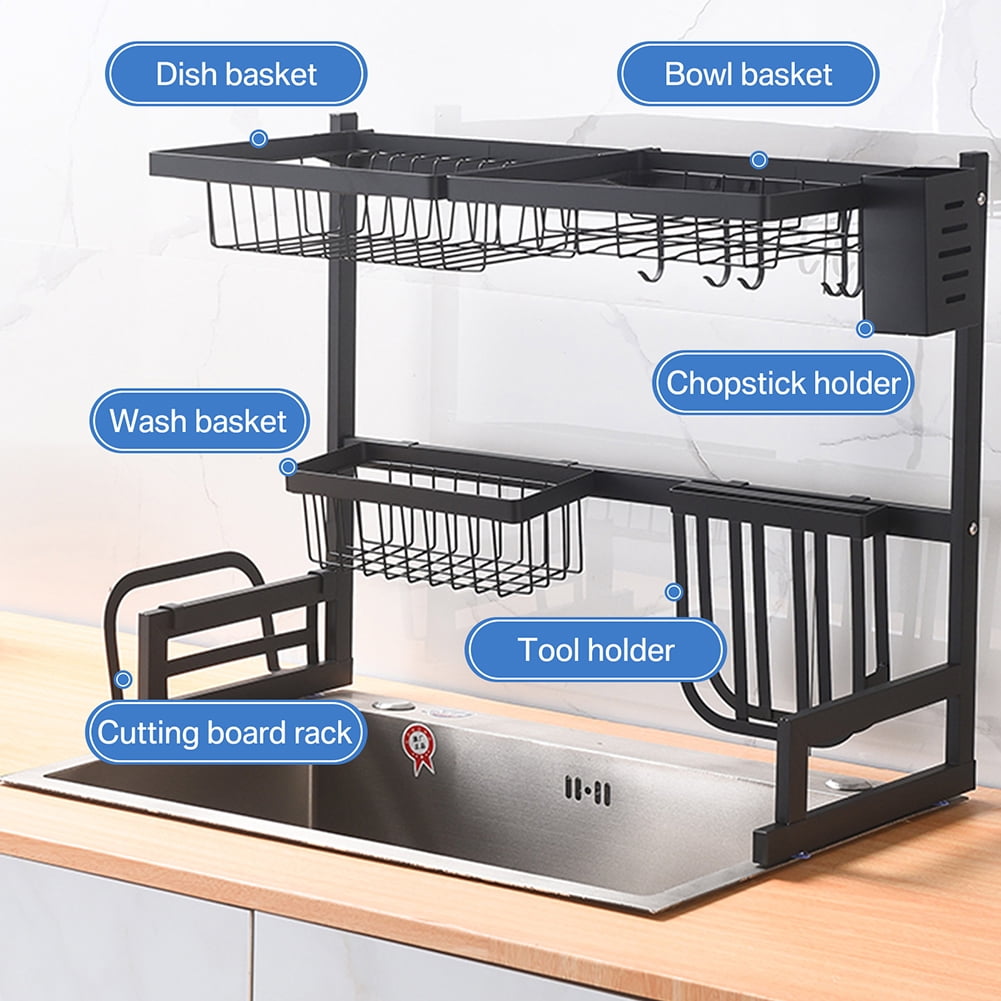 Dish Rack Dish Drainers for Kitchen Counter, Dish Drying Rack Drain Set