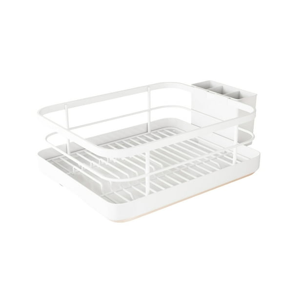 Dish Rack for Kitchen - Dish Drying & Cutlery Drainer with Utensil Holder and Tray for Dishes Spoons Forks and Chopsticks - Ideal Kitchen Storage Solution