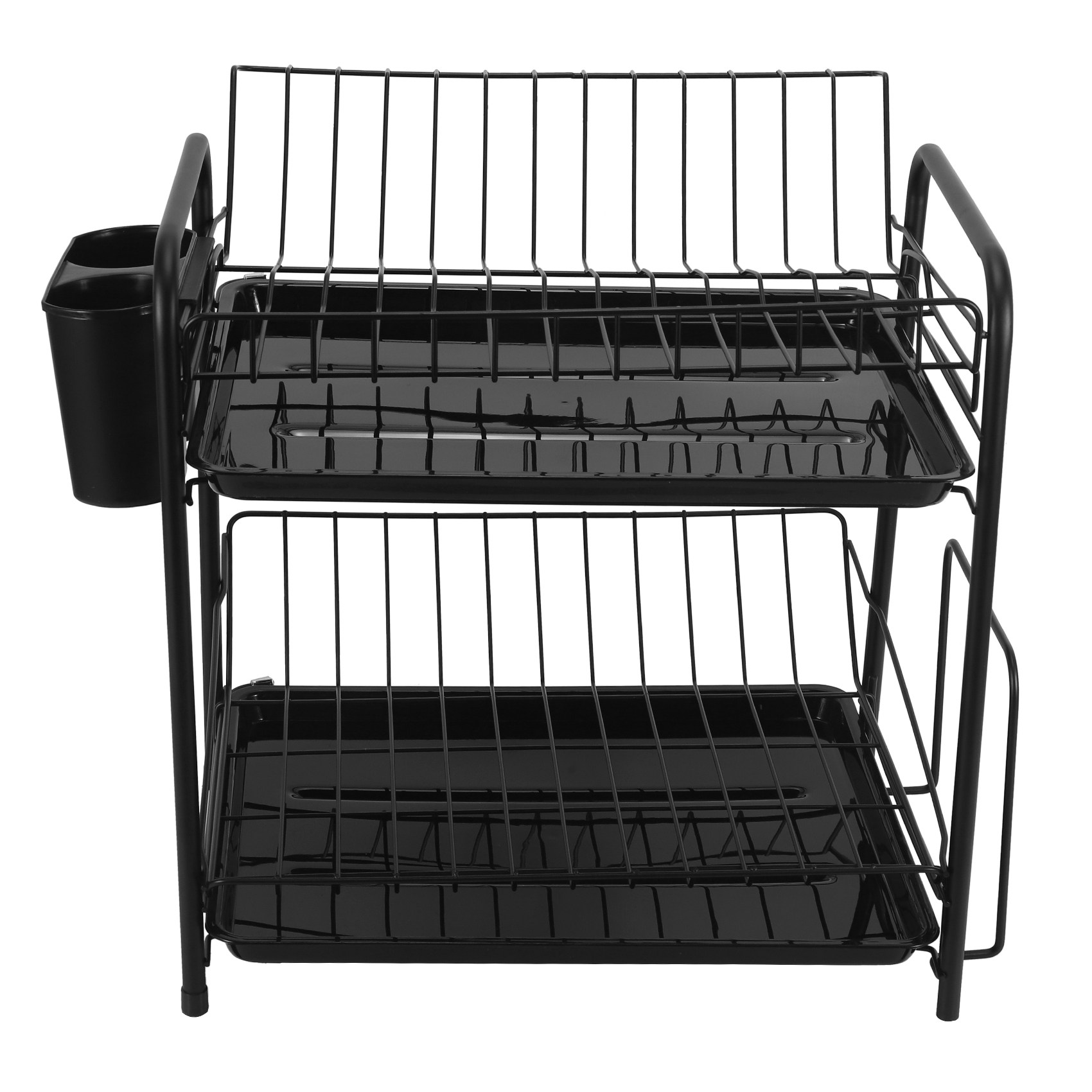 Dish Rack Set 2Tier Kitchen Organizer Tools Plate Spoon Storage Frame