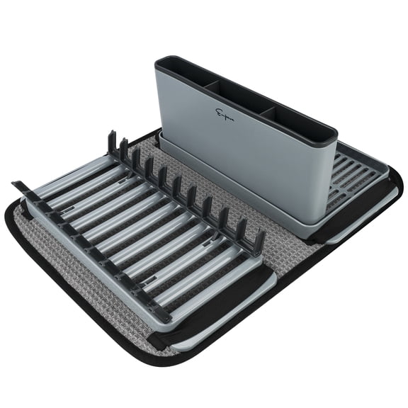 Empava Outdoor Camping Gear Countertop Dish Rack Set with Sponge Drying Mat