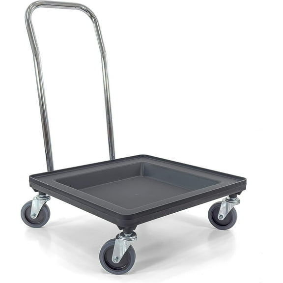 Dish Rack and Glass Rack Dolly with 31" Handle, 250 lb. Capacity, Gray