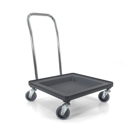 Dish Rack and Glass Rack Dolly with 31" Handle, 250 lb. Capacity, Gray