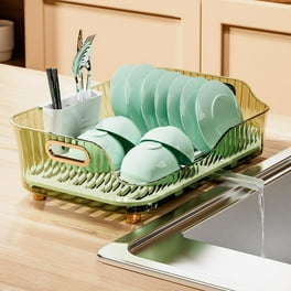 Perfin Dish Drying Rack-2 Tier Over The Sink Dish Drying Rack for Kitchen Counter. Large Rustproof Steel Dish Drainer-Escurridor de Trastes Para