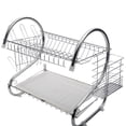 thumbnail image 1 of Dish Racks for Kitchen, Silver Multifunctional S-shaped Dual Layers Bowls & Dishes & Chopsticks & Spoons Collection Shelf Dish, 1 of 4