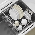 thumbnail image 1 of Dish Drying Rack in Sink, Expandable Over The Sink Dish Rack with Utensil Holder, Compact Storage for Kitchens, Stainless Steel , Silver, 1 of 8