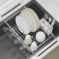 thumbnail image 1 of Dish Drying Rack in Sink, Expandable Over The Sink Dish Rack with Utensil Holder, Compact Storage for Kitchens, Stainless Steel , Silver, 1 of 8