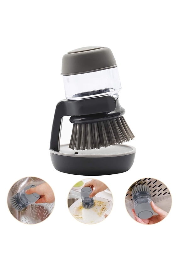 Dish Scrub Brush Kitchen Scrubber Washing Brush with Soap Dispenser for Cleaning Pan,Pot,Sink