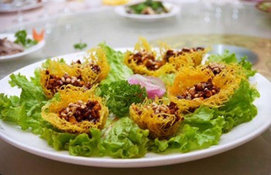 Dish Served at Restaurant Beijing China Canvas Art - Per Karlsson DanitaDelimont (38 x 25)