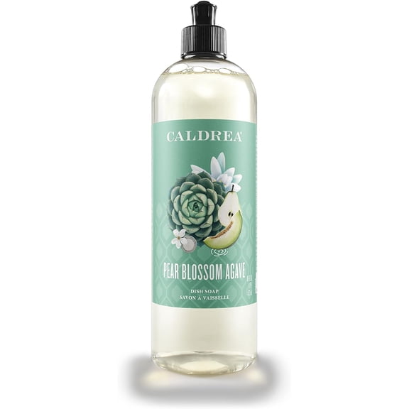 Dish Soap, Biodegradable Dishwashing Liquid made with Soap Bark and Aloe Vera, Pear Blossom Agave Scent, 16 oz