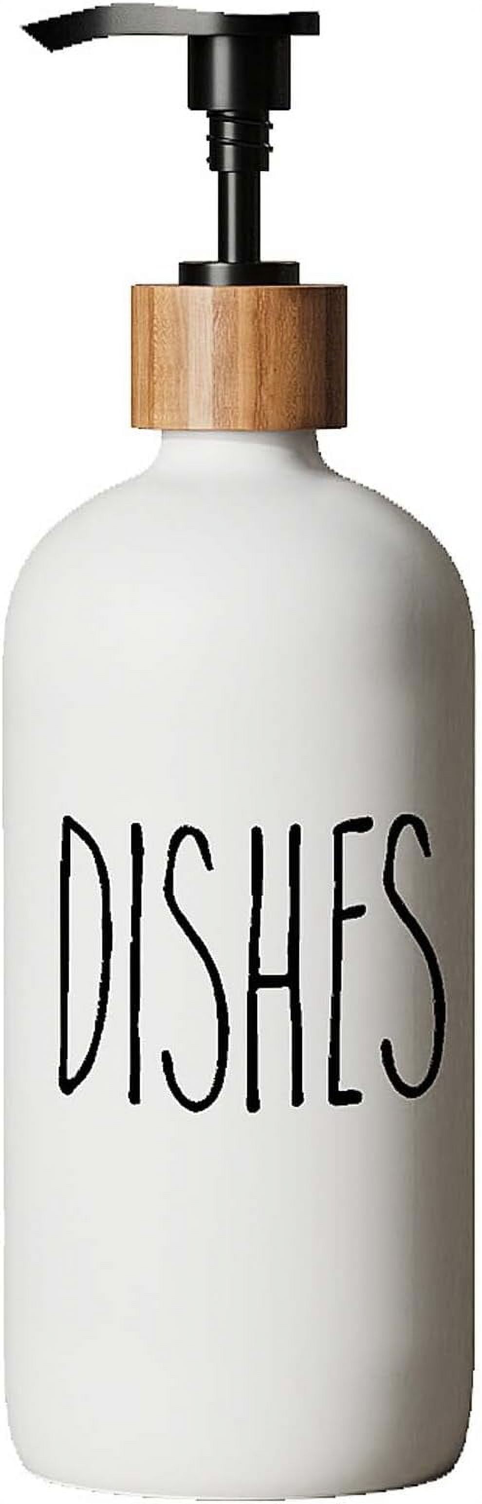 Dish Soap Dispenser for Kitchen Sink.Glass Hand Soap Dispenser, Modern