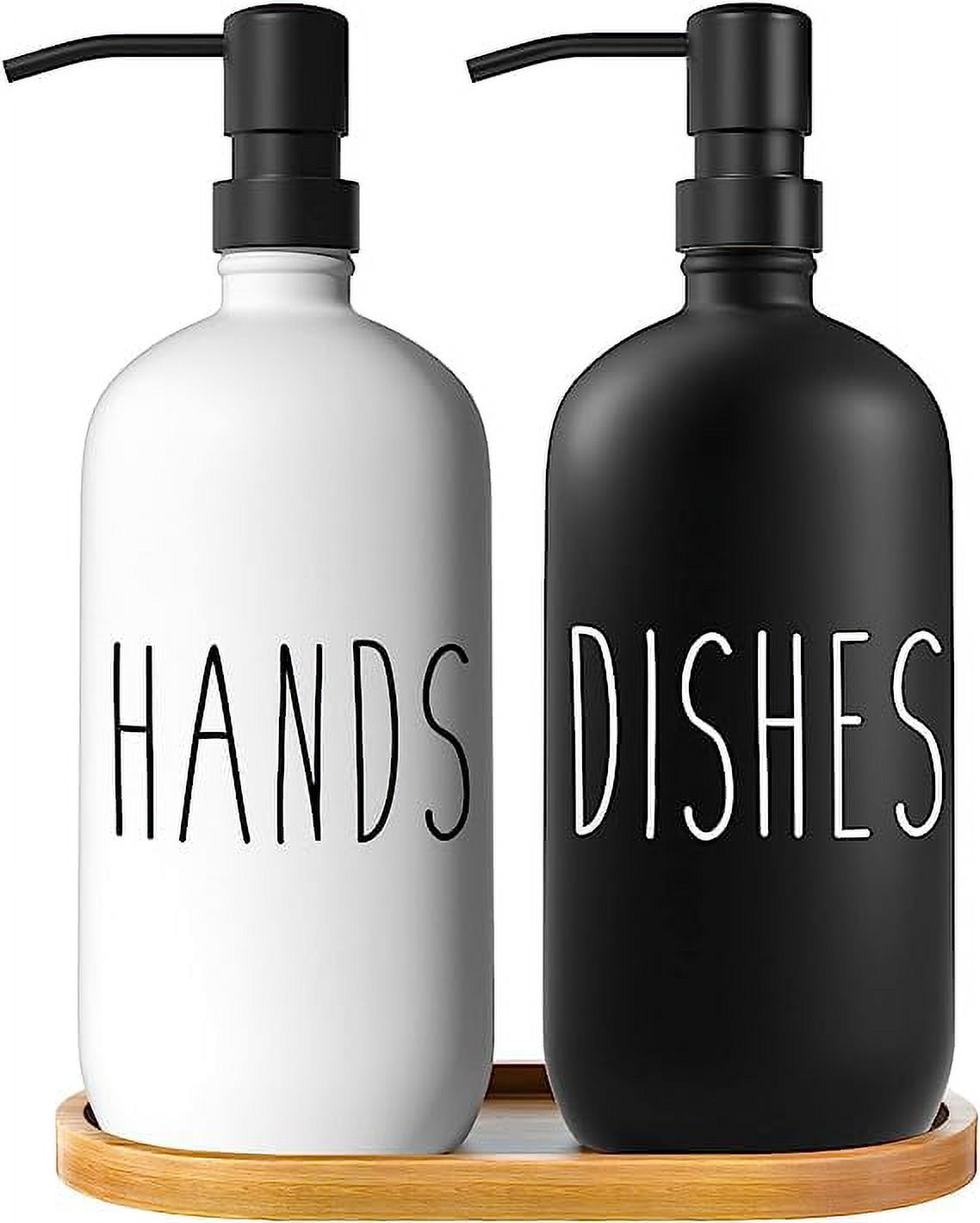 Dish Soap Dispenser for Kitchen Sink Glass Hand Soap Dispenser with