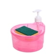 thumbnail image 1 of Dish Soap Dispenser with Sponge Holder & Bowl, 2-in-1 Large Capacity 34oz Easy Press Pump for Sink Dishwashing & Countertop Organization Red, 1 of 3