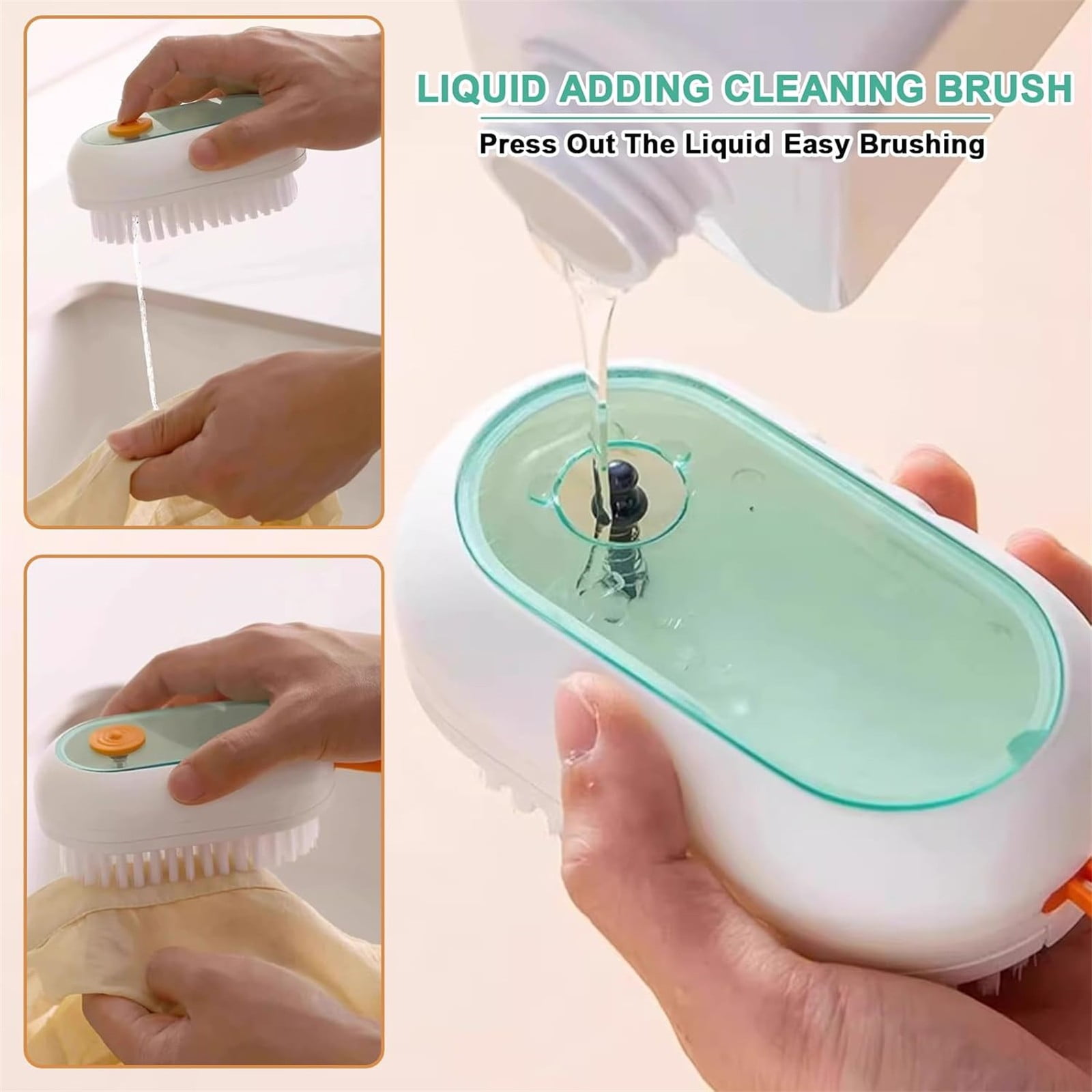 Dish Soap Large Capacity Scrub Brush for Suction Cup Scrub Brush with