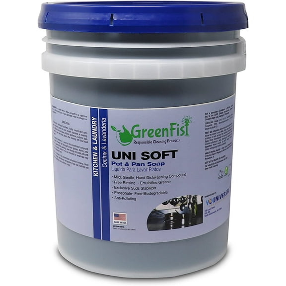 Dish Soap Professional Detergent Liquid Pot & Pan Dish-Wash - Light or Heavy Use, 5 Gallon