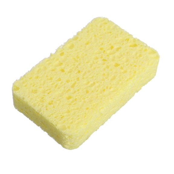 Dish Sponge, Cleaning Scrub Sponge, Heavy-Duty Scrub Kitchen Sponge, Compressed Cellulose Sponges, Non-Scratch Natural Sponge for Kitchen, Bathroom, and Cars, Funny Cut-Outs for DIY,Yellow