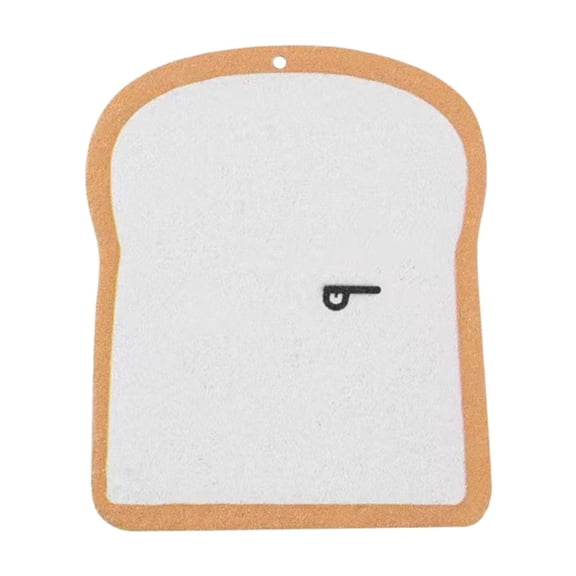 Dish Sponges Kitchen, Wood Pulp Scouring Sponge for Dishes, Toast Kitchen Scrubbing Pad, Reusable Absorbent Funny Cleaning Tools for Multi-Purpose Cleaning, D