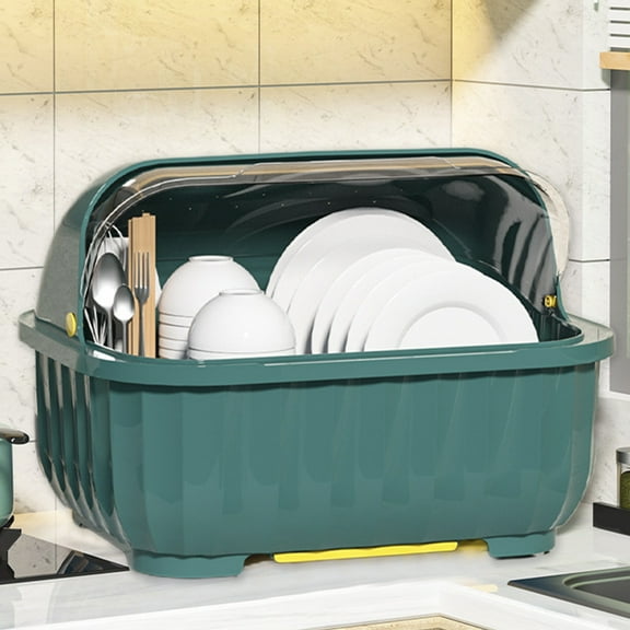 Dish Storage Containers,Storage Box,Kitchen Dishware Organizer,Storage Containers-Quilted Dish Storage Containers with Lid Hard Shell for Moving Transport,Stackable Plate Storage(Green)