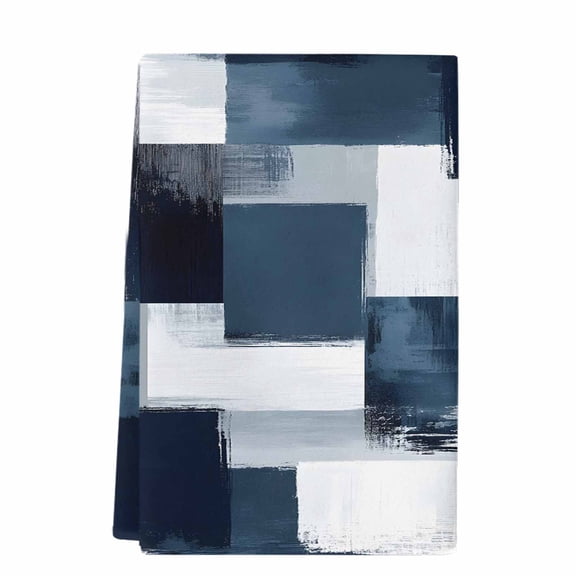 Dish Towels, Abstract Vintage Absorbent Kitchen Towels 1 PC, Art Oil Painting Pigment Microfiber Hand Towels Dish Cloths Tea Towels for Home&nbsp; Bathroom,18X28-Inch, Navy Blue