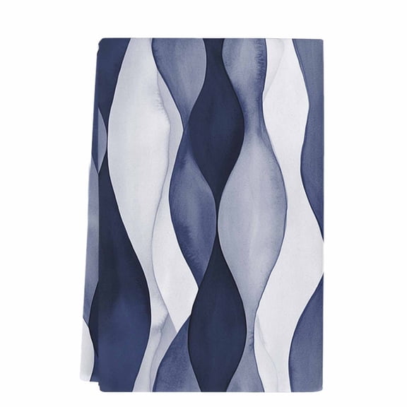 Dish Towels, Abstract Wave Pattern Texture Absorbent Kitchen Towels 1 PC, Navy Blue Microfiber Hand Towels Dish Cloths Tea Towels for Home&nbsp; Bathroom,18X28-Inch,