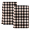 thumbnail image 1 of Dish Towels, Beige Buffalo Plaid Absorbent Kitchen Towels 2 PCS, Pastoral Black Checked Microfiber Hand Towels Dish Cloths Tea Towels for Home&nbsp;Bathroom Cleaning Drying,18X28-Inch,, 1 of 9