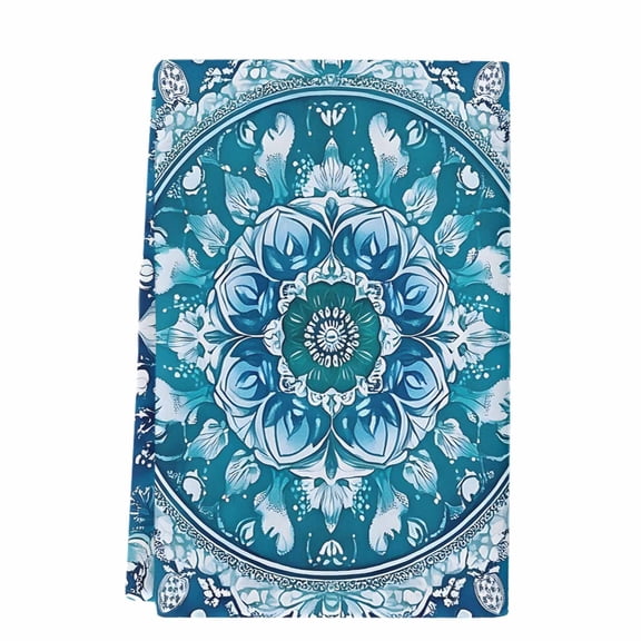 Dish Towels, Boho Retro Absorbent Kitchen Towels 1 PC, Ethnic Tribal Floral Pattern Microfiber Hand Towels Dish Cloths Tea Towels for Home Bathroom,18X28-Inch, Turquoise Teal